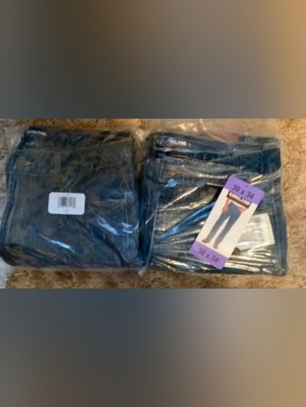 Lot of 2!! Kirkland Signature Men's boys Jean Button & Zipper Closure Size 30x34